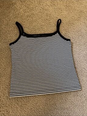 Uniqlo Black & White Striped Camisole